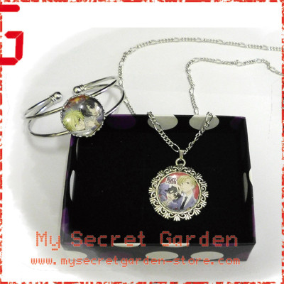 Ouran High School Host Club 桜蘭高校ホスト部 Anime Cabochon Necklace and Bracelet Set Ouran High School Host Club 桜蘭高校ホスト部 Anime Cabochon Necklace and Bracelet Set